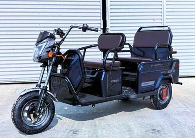 Електричний трицикл Corso «Sig 12» S-103679 (1) двигун 1500W, акумулятор 72V/36Ah LFP (літій-залізо-фосфат), колеса 12" (350-10), в коробці - Темно-синій