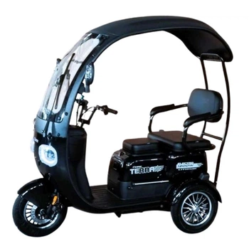 Електричний трицикл Corso «Terra» TR-347041 (1) двигун 1200W, акумулятор LMFP 72V/24Ah, колеса 300-10, в коробці - Чорний