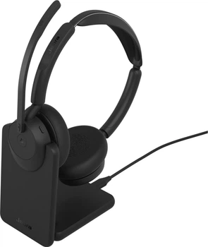 Słuchawki Jabra Evolve3 45 MS Stereo Link 390c + Charging Dock Black (34599-999-889)