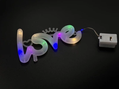 Гирлянда светодиодная LOVE на батарейках 3 режима свечения с контроллером Разноцветный (AO-21)