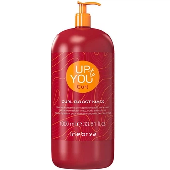 Маска для кучерявого волосся за методом Curly Girl Inebrya Up To You Curl Boost з екстрактами банана та манго проти пухнастості 1000 мл