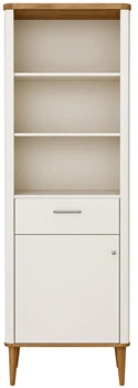Книжный шкаф Frisco Lacetti 604х412х2005 мм Бежевый/Дуб Валенсия (25070-LCT711L)