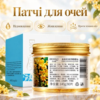 Патчи-маска для кожи вокруг глаз Bioaqua Golden Osmanthus Eye Mask с золотым османтусом 80 шт