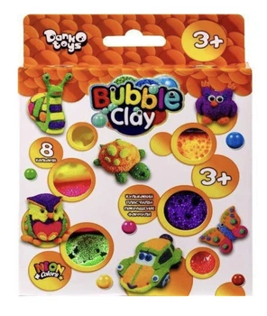 Кульковий пластилін Danko Toys Bubble Clay, 8 кольорів
