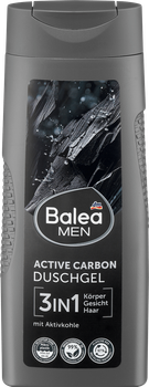 Мужской гель для душа 3 в 1 Balea Men Active carbon 300 мл