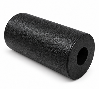 Масажний ролик EasyFit LightWeight Classic 30×15 см EPP,МФР ролер для спини,ніг, стегон і міофасціального масажу Чорний