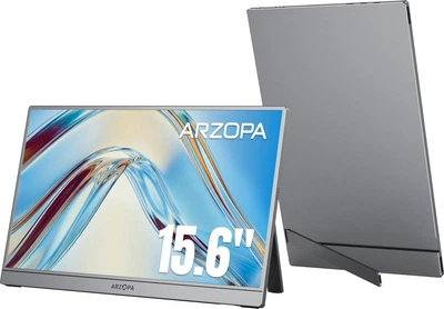 Портативний монітор Arzopa Grey 15.6" Full HD IPS 1920×1080, 60 Гц, USB-C, Mini HDMI
