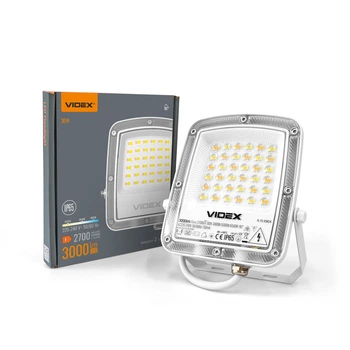 LED прожектор VIDEX F5 30W 3000-5000-6500K 230V White (VL-F5-030CW) VIDEX (29253-000)