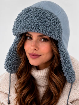Шапка жіноча VILSS Inverno Cashmere Ram VLU-2502-16-23 55-58 Іній/Світло-сірий
