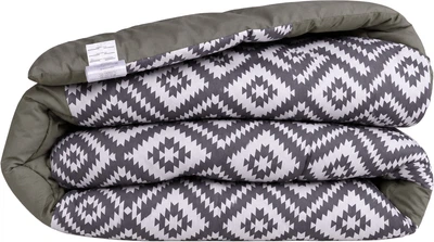 Ковдра Mirson Зимова Полуторна 140х205 EcoSilk №0302 Сolor Fun Line 17-0730 Silver Geo Zebra (2200014312849)