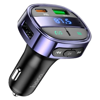 АЗУ с FM-трансмиттером HOCO E70 Bluetooth PD30W QC3.0 Magic Night