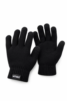 Дитячі Теплі Сенсорні Перчатки Для Смартфона Without Touch Logo Black