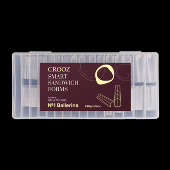 Двойные верхние формы для наращивания ногтей Crooz SMART FORMS SANDWICH (Балерина)