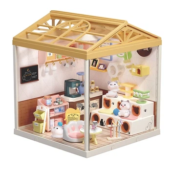 Конструктор-румбокс Mini House Интерьер Котокафе (8007)