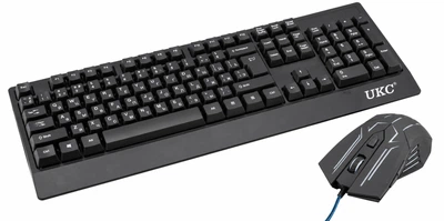 Игровой набор UKC ZEUS M710 клавиатура и мышь с RGB-подсветкой 104 клавиши EN/RU, мембранная, пластиковая, 44x16,3x3,2 см