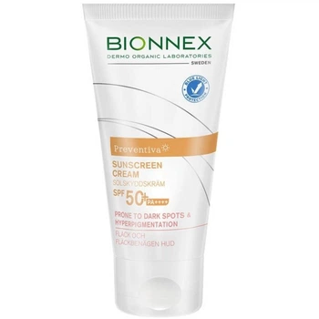 Сонцезахисний крем Bionnex проти гіперпігментації Preventiva Sunscreen Cream SPF 50+ Dark Spots & Hyperpigmentation 50 мл