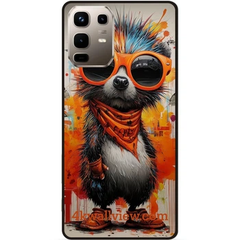 Силиконовый чехол бампер Candy для Infinix Note 50 Pro Plus 5G (X6856) с рисунком Ежик