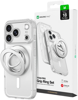 Etui AmazingThing Titan Pro Lens Ring Set Case MagSafe do Apple iPhone 18 Pro Max Clear (4896238101796)