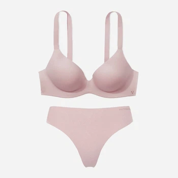 Комплект женского белья (бюстгальтер + трусики-танга) Victoria's Secret 692000338 38D/L Розовый (1161660950)