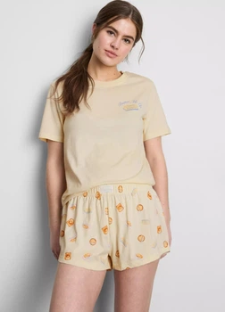 Женская пижама Primark Cotton Butter Me Up Shorty Pyjamas М Хлопковая для дома и сна Желтый (10308)