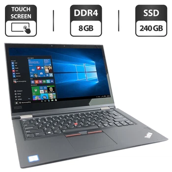 Ноутбук Lenovo ThinkPad L13 Yoga / 13.3" (1920x1080) IPS Touch / Intel Core i5-10210U (4 (8) ядра по 1.6 - 4.2 GHz) / 8 GB DDR4 / 240 GB SSD / Intel UHD Graphics / WebCam б/у