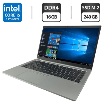 Ультрабук HP EliteBook 840 G8 / 14" (1920x1080) IPS / Intel Core i5-1135G7 (4 (8) ядра по 2.4 - 4.2 GHz) / 16 GB DDR4 / 240 GB SSD M.2 / Intel Iris Xe Graphics / WebCam б/у