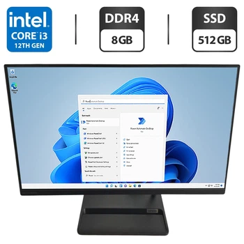 Моноблок Lenovo IdeaCentre 3 24IAP7 / 24" (1920x1080) IPS / Intel Core i3-1215U (6 (8) ядер по 3.3 - 4.4 GHz) / 8 GB DDR4 / 512 GB SSD / Intel UHD Graphics / WebCam / 2x 3W б/в
