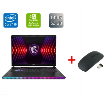 Игровой ноутбук MSI Raider GE68 HX 14VIG / 16" (3840x2400) IPS / Intel Core i9-14900HX (24 (32) ядра по 1.6 - 5.8 GHz) / 32 GB DDR5 / 2000 GB SSD / nVidia GeForce RTX 4090, 16 GB GDDR6, 256-bit / WebCam / Windows 11 б/у + Подарок Беспроводная мышь / USB