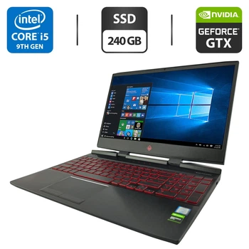 Игровой ноутбук HP Omen 15t-dc100 / 15.6" (1920x1080) IPS / Intel Core i5-9300H (4 (8) ядра по 2.4 - 4.1 GHz) / 16 GB DDR4 / 240 GB SSD / nVidia GeForce GTX 1050, 2 GB GDDR5, 128-bit / WebCam б/у