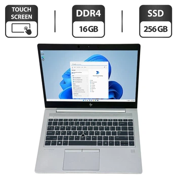 Ультрабук HP EliteBook 745 G6 / 14" (1920x1080) IPS Touch / AMD Ryzen 5 Pro 3500U (4 (8) ядра по 2.1 - 3.7 GHz) / 16 GB DDR4 / 256 GB SSD / AMD Radeon Vega 8 Graphics / WebCam / Windows 11 Pro б/у