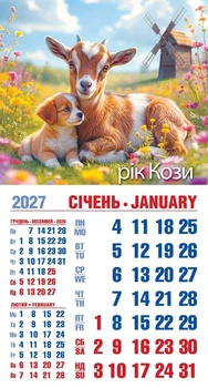 Календар 2027 магніт. Дружба без умовностей