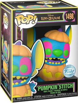 Фігурка Funko POP! Disney: Lilo & Stitch — Pumpkin Stitch Blacklight (Стіч з гарбузом, Блеклайт) #1498