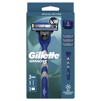 Станок для гоління чоловічий Gillette Mach3 з 3 змінними картриджами + чохол