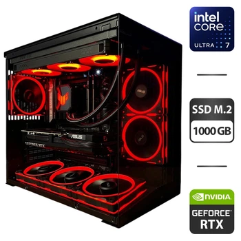 Ігровий ПК Lian Li O11 Dynamic Mini V2 Flow Black Tower / Intel Core Ultra 7 265F (20 ядер по 1.8 - 5.3 GHz) / 32 GB DDR5 / 1000 GB SSD M.2 / nVidia GeForce RTX 5070 Ti, 16 GB GDDR7, 256-bit / 850W