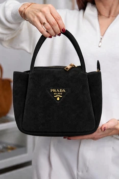 Сумка замшева Prada 932805 чорна