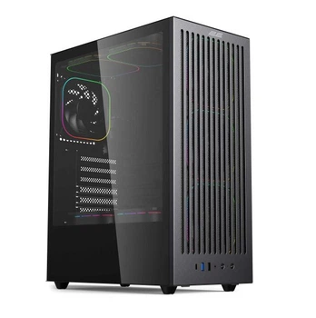 Корпус 2e gaming Vector v8111b без бп, 1xUSB3.0, 1х usb 2.0, 1xUSB Type-C, 4x120 мм argb, vga 325 мм, lcs ready, контролер з пультом, tg Side Panel, atx, чорний 2e-v8111b