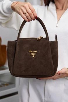 Сумка замшева Prada 932805 шоколад