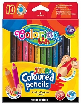 Kredki ołówkowe Colorino Jumbo z temperówką 10 szt. 10 kolorów (32964PTR) (5907690832964)