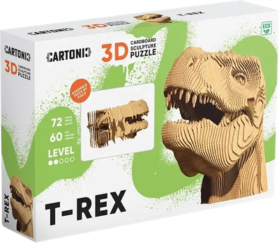 3D пазл-конструктор Cartonic T-Rex 72 елементи (4820191132931)