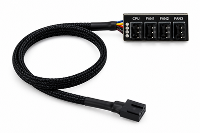 Кабель PWM 4-Pin для вентиляторів ПК, розгалужувач на 4 кулера (00295)