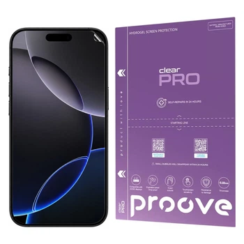Защитная 3D гидрогелевая плёнка Proove PRO для Apple iPhone 16 PRO MAX, глянцевая на экран