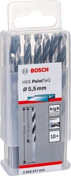 Набір свердел Bosch HSS PointTeQ 5.5 мм 10 шт (3165140907323)