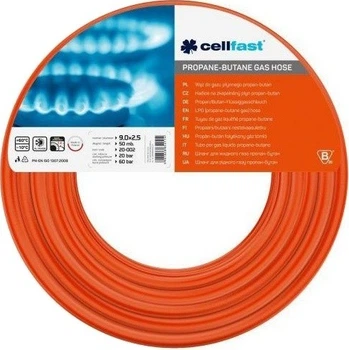 Wąż gazowy Cellfast propan-butan 9x3 mm 60 m (5901828858383)
