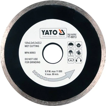 Диск алмазний Yato для мокрої різки 20/160 (5906083960130)