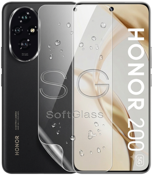 Мягкое стекло для Honor 200 на экран полиуретановое SoftGlass