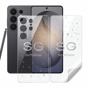 Пленка для Samsung S26 Ultra комплект: для передней и задней панели износоустойчивая полиуретановая SoftGlass