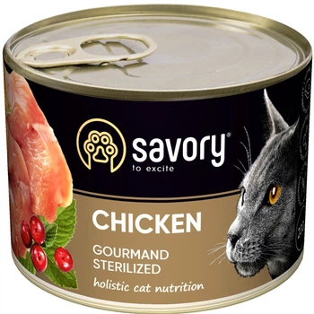 Mokra karma dla sterylizowanych kotów Savory z kurczakiem 400 g (30754) (4820232630761)