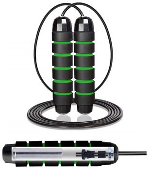 Скакалка швидкісна для кросфіту Cornix Speed Rope Classic з обтяженням XR-0352 Black/Green (LFXR-0352)