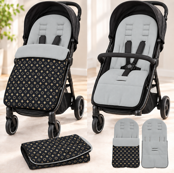 Тёплый конверт на флисе Baby Go Brown для коляски и санок 1000085