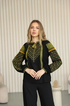 Жіноча вишиванка Galychanka Анісія XL Чорний (GALANICH)